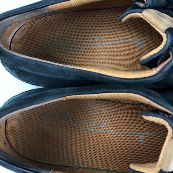 Ecco Men's Size 44 (US 10) Cathum Black Leather Lace-Up Casual Leisure Sneakers - Picture 13 of 13